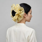 Four-tier coastal daisy sculptural scrunchie by Tide Tie