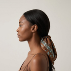 Fair Isle scarf tie with feline motifs in earth tones by Tide Tie