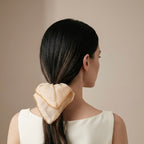 Golden lattice scarf tie with amber crystal trim by Tide Tie