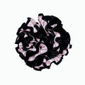 Blackberry pink polka dot pleated scrunchie hair tie by Tide Tie