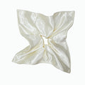 Cream silk scarf tie with camellia embossing by Tide Tie