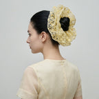 Four-tier coastal daisy sculptural scrunchie by Tide Tie
